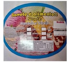 ADESIVO OVAL SORVETE ALIMENTO PARA PT 2LT 1000UN