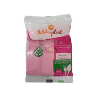 GARFO DE SOBREMESA GOLDEN ROSA CLARO C/50UN