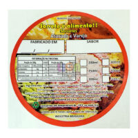 ADESIVO REDONDO SORVETE ALIMENTO 70X70 1000UN