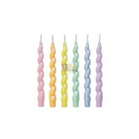 SILVER FESTA VELA ESPIRAL CANDY COLORS UN