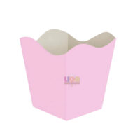 CACHEPOT DE PAPEL MEDIO ROSA BEBE C/8UN