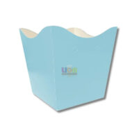 CACHEPOT DE PAPEL MEDIO AZUL BEBE C/8UN