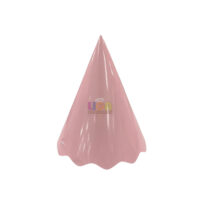 SILVER FESTA CHAPEU PAPEL LISO ROSA BEBE C/8UN