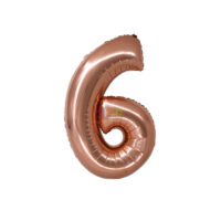 SILVER FESTA BALAO METALIZADO C/ CANUDO 16 " ROSE GOLD NUMERO - 6