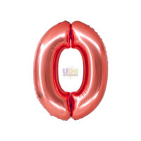 SILVER FESTA BALAO METALIZADO C/ CANUDO 16 " VERMELHO NUMERO - 0