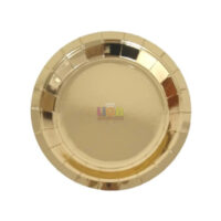 SILVER FESTA PRATO PAPEL LISO DOURADO 18CM C/10UN