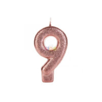 SILVER FESTA VELA GLITTER ROSE GOLD NUMERO - 9