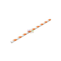 CANUDO PAPEL LISTRADO LARANJA C/12UN