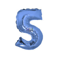 SILVER FESTA BALAO CROMADO C/ CANUDO 16 " AZUL NUMERO - 5