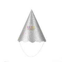 SILVER FESTA CHAPEU PAPEL METALIZADO PRATA C/8UN