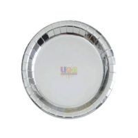 SILVER FESTA PRATO PAPEL LISO PRATA 18CM C/10UN