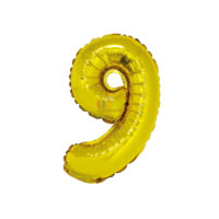 SILVER FESTA BALAO METALIZADO C/ CANUDO 16 " DOURADO NUMERO - 9