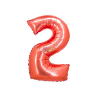SILVER FESTA BALAO METALIZADO C/ CANUDO 16 " VERMELHO NUMERO - 2