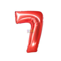 SILVER FESTA BALAO METALIZADO C/ CANUDO 16 " VERMELHO NUMERO - 7