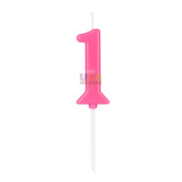 SILVER FESTA VELA PICK ROSA NUMERO 1