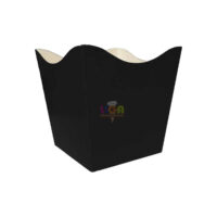 CACHEPOT DE PAPEL MEDIO PRETO C/8UN