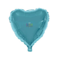 SILVER FESTA BALAO METALIZADO CORACAO  C/ CANUDO AZUL BEBE 18