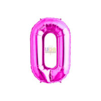 SILVER FESTA BALAO CROMADO C/ CANUDO 16 " ROSA NUMERO - 0