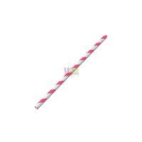 SILVER FESTA CANUDO PAPEL LISTRADO PINK C/12UN