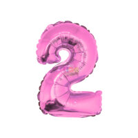 SILVER FESTA BALAO CROMADO C/ CANUDO 16 " ROSA NUMERO - 2