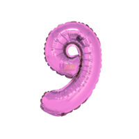 SILVER FESTA BALAO CROMADO C/ CANUDO 16 " ROSA NUMERO - 9