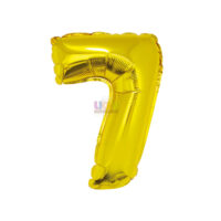 SILVER FESTA BALAO METALIZADO C/ CANUDO 16 " DOURADO NUMERO - 7