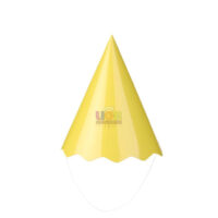 SILVER FESTA CHAPEU PAPEL LISO AMARELO C/8UN