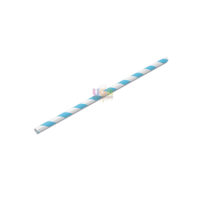 SILVER FESTA CANUDO PAPEL LISTRADO AZUL BEBE C/12UN