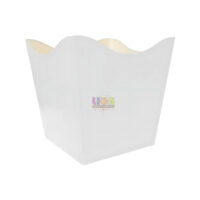 CACHEPOT DE PAPEL MEDIO BRANCO C/8UN