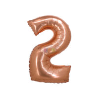 SILVER FESTA BALAO METALIZADO C/ CANUDO 16 " ROSE GOLD NUMERO - 2