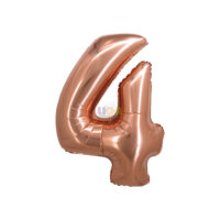 SILVER FESTA BALAO METALIZADO C/ CANUDO 16 " ROSE GOLD NUMERO - 4