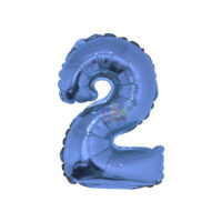 SILVER FESTA BALAO CROMADO C/ CANUDO 16 " AZUL NUMERO - 2