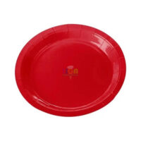 SILVER FESTA PRATO PAPEL LISO VERMELHO 18CM C/10UN