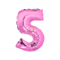 SILVER FESTA BALAO CROMADO C/ CANUDO 16 " ROSA NUMERO - 5